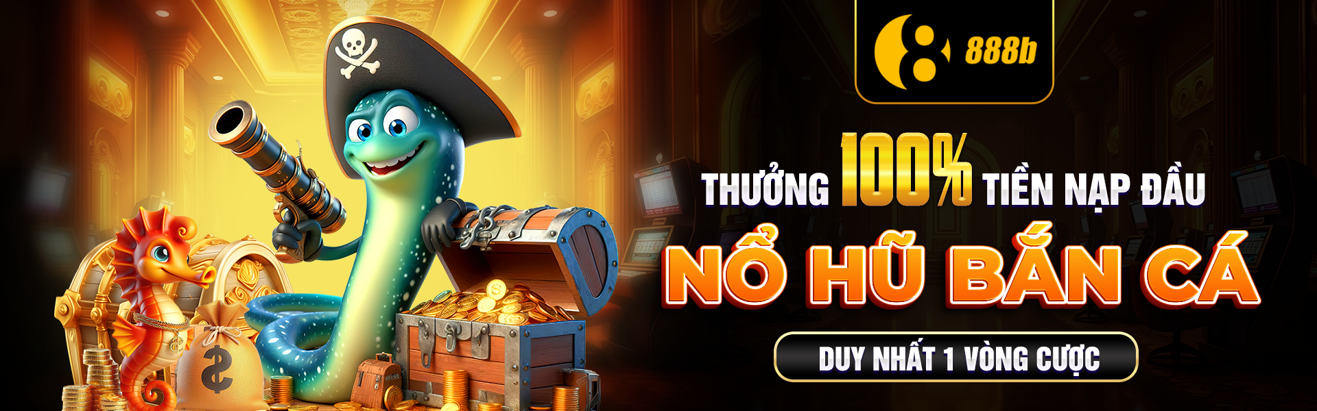 thưởng 100% tiền nạp tại nổ hũ bắn cá 888b